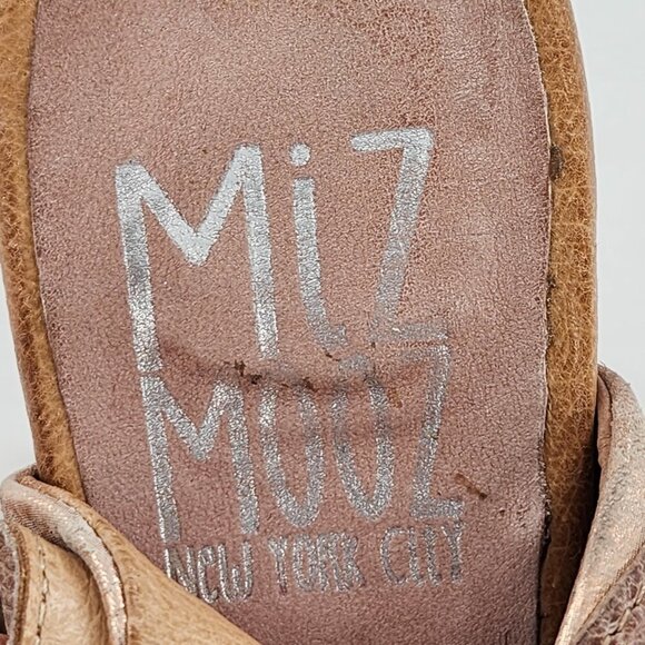 MIZ MOOZ Kinsley Sandal NWOB Perforated Leather Wedge Nude - Picture 15 of 15